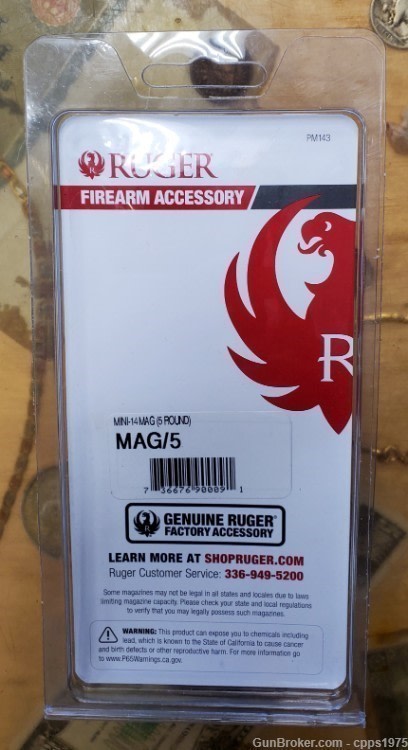 Ruger Mini-14 5.56NATO 5-Round Magazine FACTORY NEW Genuine Ruger PM143-img-1