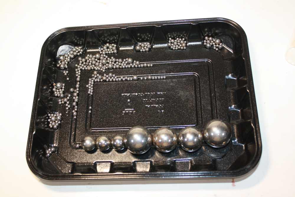 Chrome plated small & large steel balls, various sizes, ONE LOT -img-0
