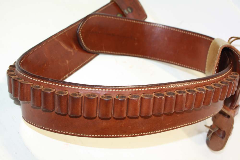 Bianchi size 36 gun belt w/ .44/.45 loops & Texas Jack holster for Colt SAA-img-2