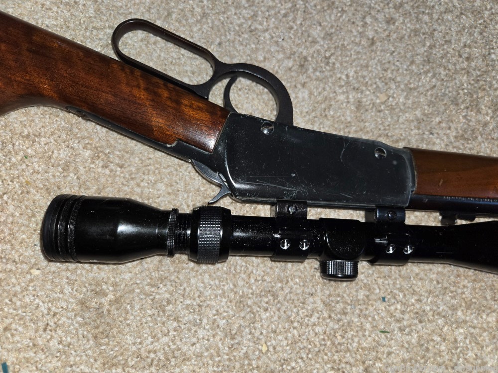 Ithaca 72 lever action rifle 22lr with tasco scope -img-3