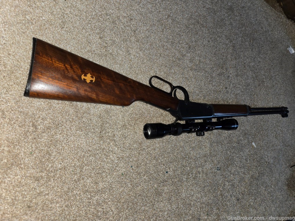 Ithaca 72 lever action rifle 22lr with tasco scope -img-0
