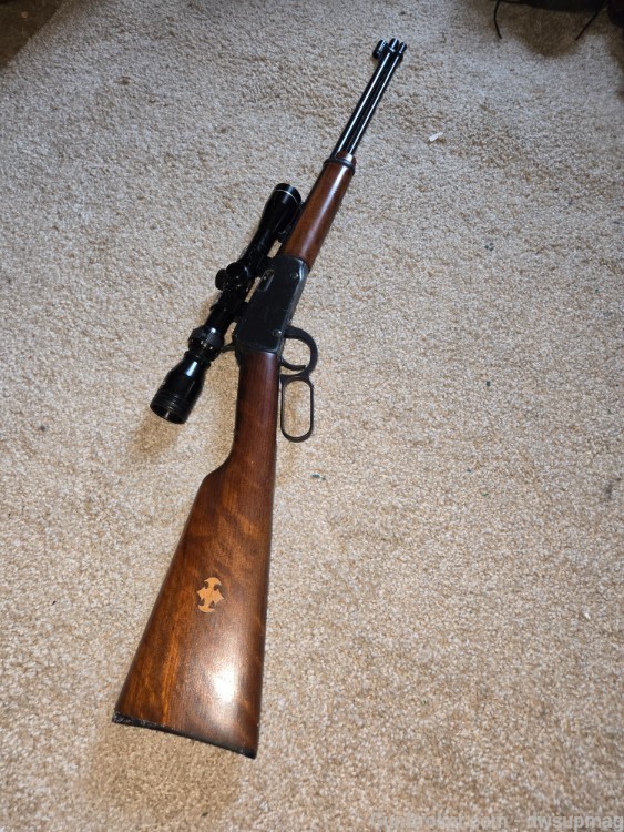 Ithaca 72 lever action rifle 22lr with tasco scope -img-9