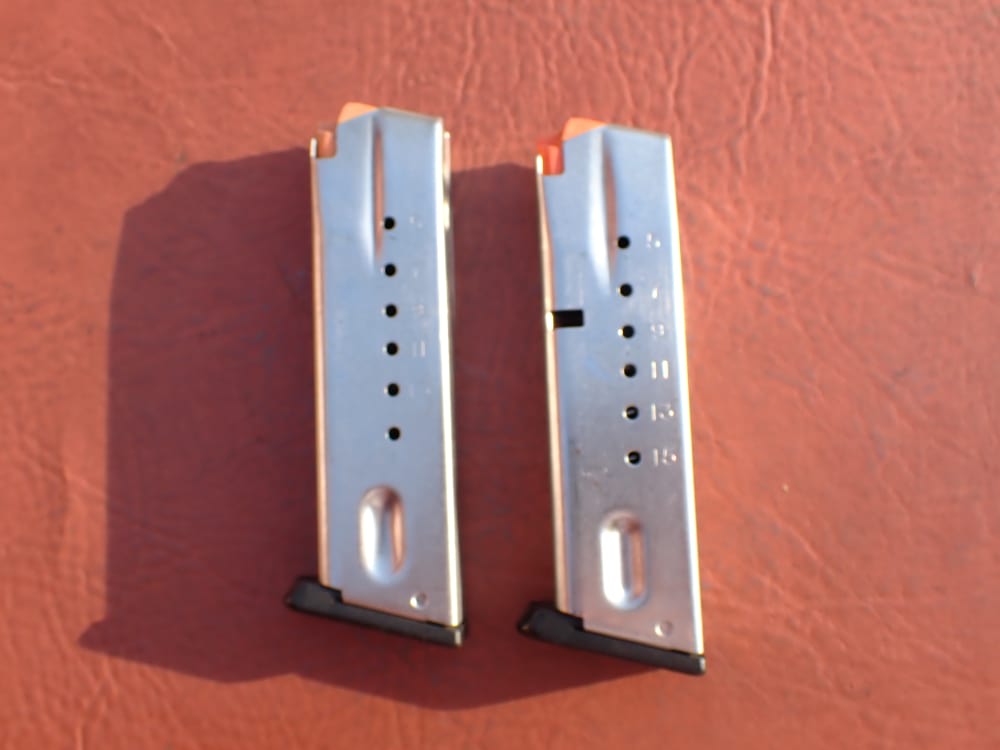 (2 TOTAL) SMITH & WESSON 5906 SS 9MM FACTORY 15RD MAGAZINE L.E. MARKED -img-6
