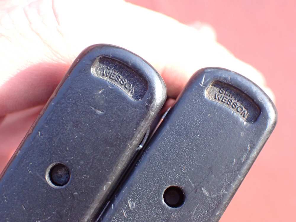 (2 TOTAL) SMITH & WESSON 5906 SS 9MM FACTORY 15RD MAGAZINE L.E. MARKED -img-24