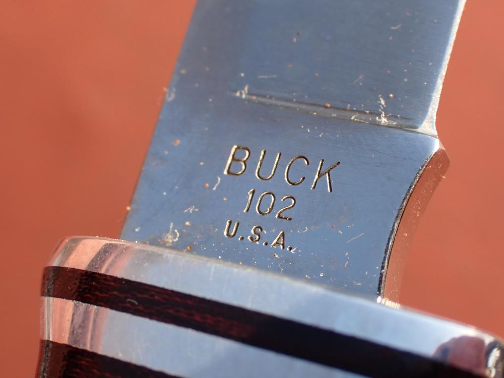 BUCK MODEL 102 WOODSMAN KNIFE WITH BUCK SHEATH MADE FROM 1971-1985-img-29