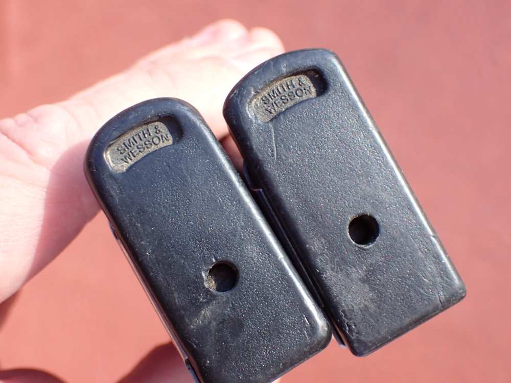 (2 TOTAL) SMITH & WESSON MODEL 5906 SS 9MM FACTORY 15RD MAGAZINE L.E MARKED-img-17