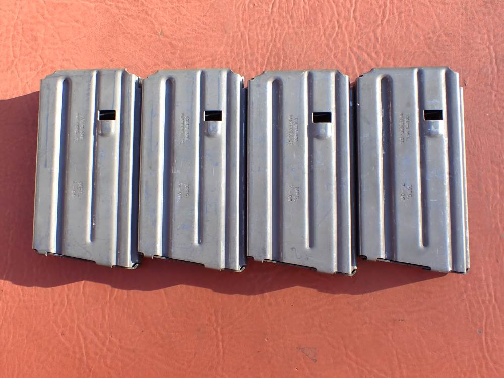 (4 TOTAL) COLT AR-15 M16 FACTORY 5.56MM .223 REM ORIGINAL 20 ROUND MAGAZINE-img-21