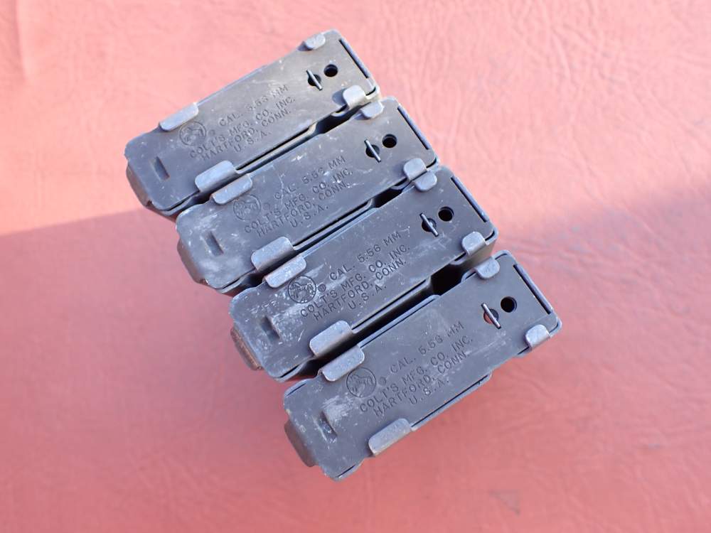 (4 TOTAL) COLT AR-15 M16 FACTORY 5.56MM .223 REM ORIGINAL 20 ROUND MAGAZINE-img-11