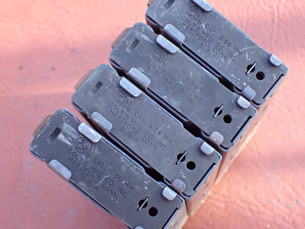 (4 TOTAL) COLT AR-15 M16 FACTORY 5.56MM .223 REM ORIGINAL 20 ROUND MAGAZINE-img-15