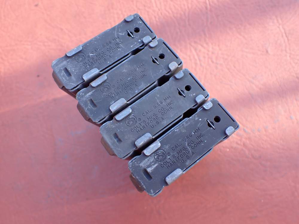 (4 TOTAL) COLT AR-15 M16 FACTORY 5.56MM .223 REM ORIGINAL 20 ROUND MAGAZINE-img-11