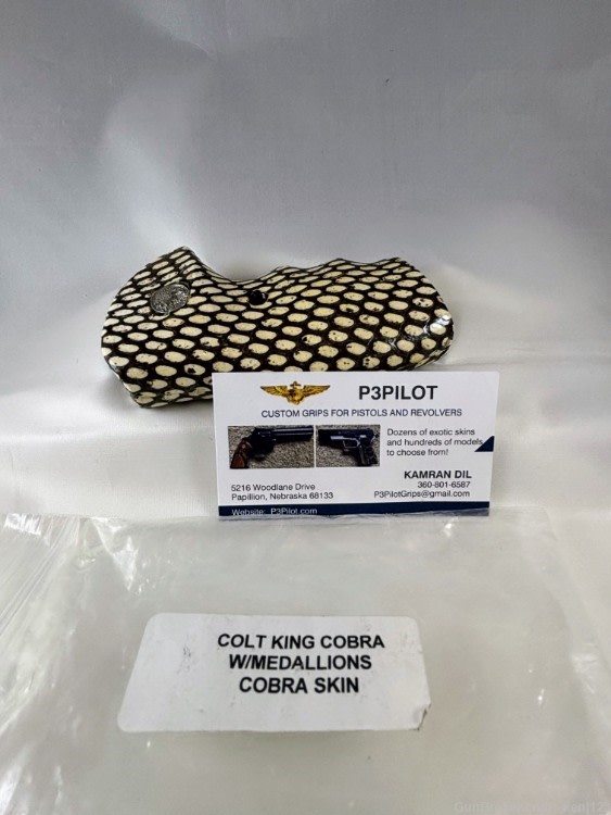 Cobra Skin Colt King Cobra Grips w/medallions-img-0