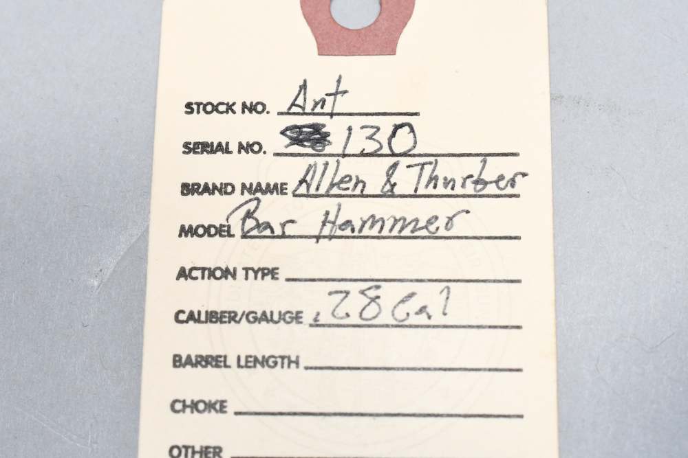 Small Frame Allen & Thurber Bar Hammer Percussion Pistol 28 Cal READ-img-1