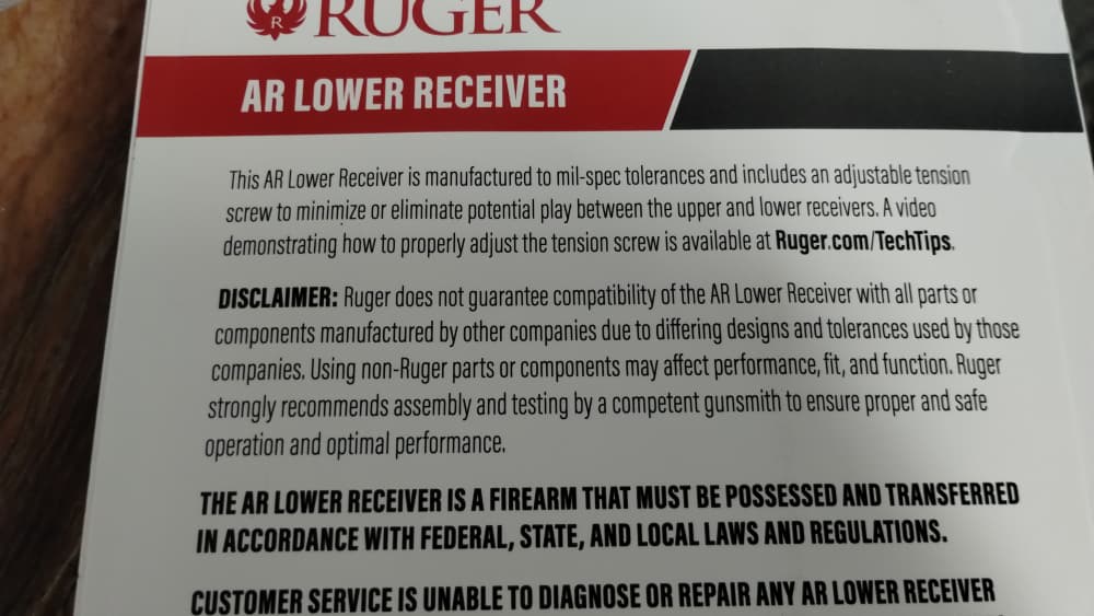 Ruger AR Lower Stripped Receiver Multi Caliber Anodized Finish IN STOCK NOW-img-1