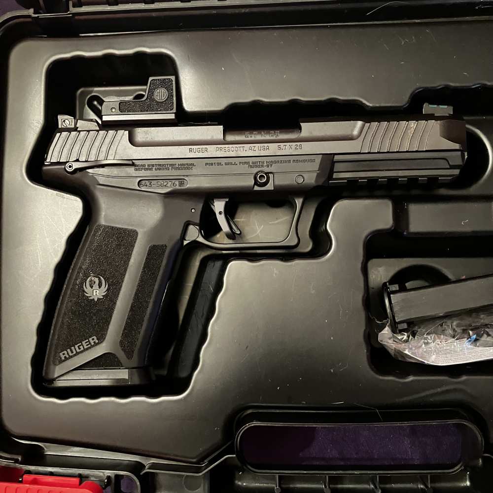 Ruger 57 Pro Black 5.7x28 4.94in 2-20Rd Mags -img-1