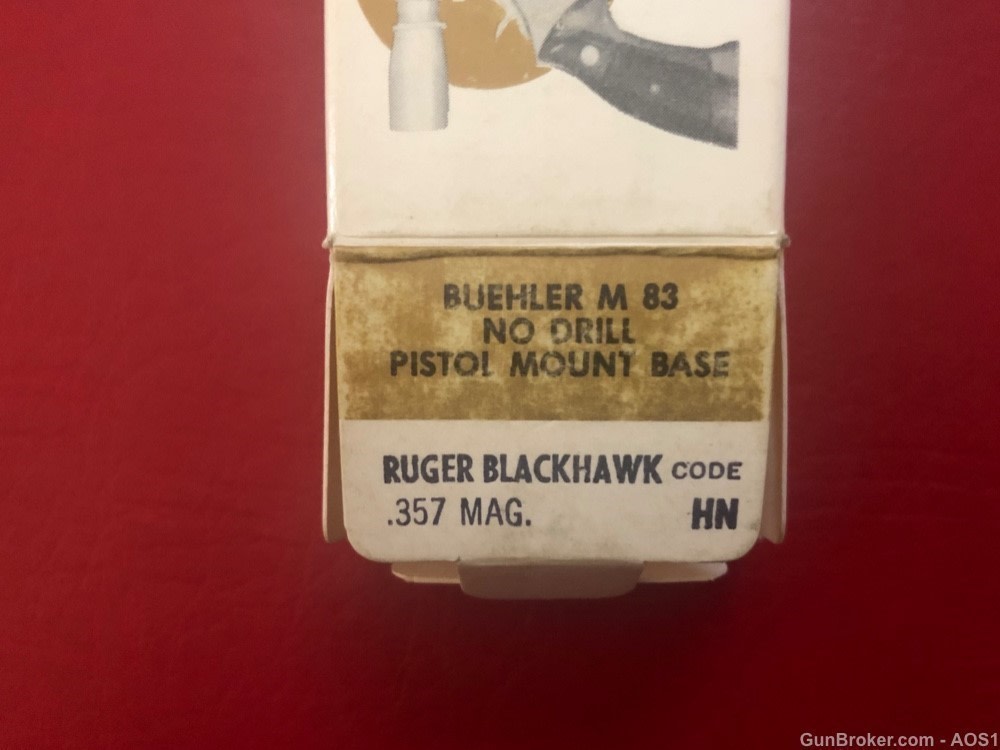 Buehler M83 No Drill Mount Base HN For Ruger Blackhawk 357 Blue NOS-img-5