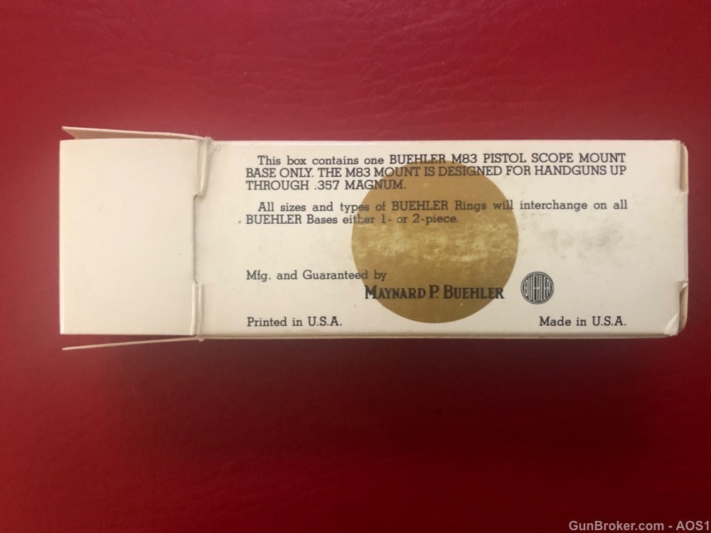 Buehler M83 No Drill Mount Base HN For Ruger Blackhawk 357 Blue NOS-img-8