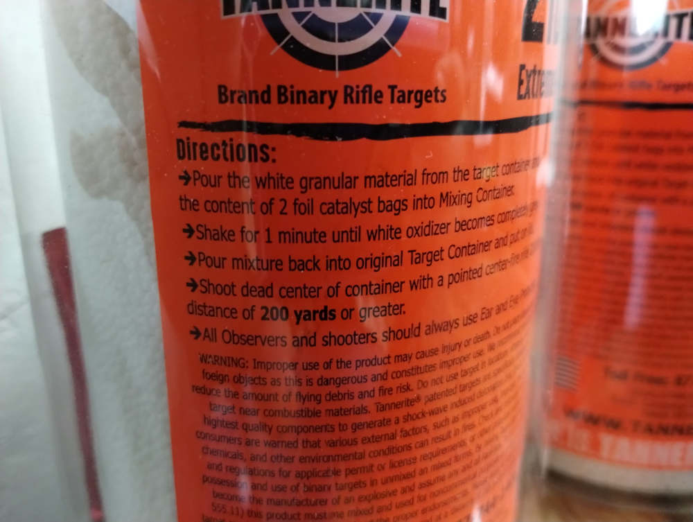 TANNERITE Single Exploding Rifle Target 2lb jar DOUBLE PACK 4lbs TOTAL-img-1