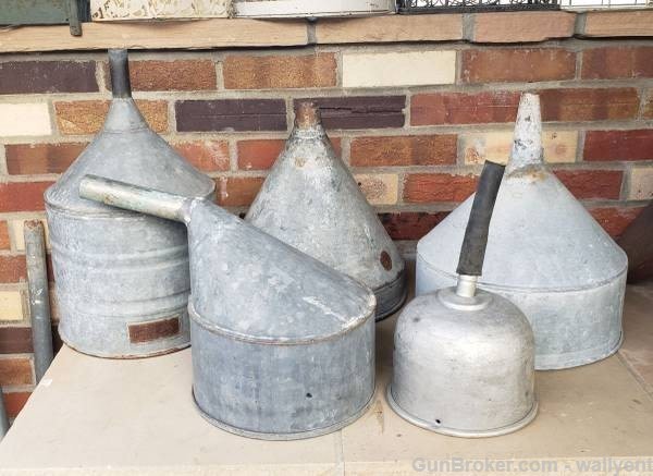 Very Old Funnels Farm Feed Gas Oil Fuel Petroleum large funnel grain-img-0