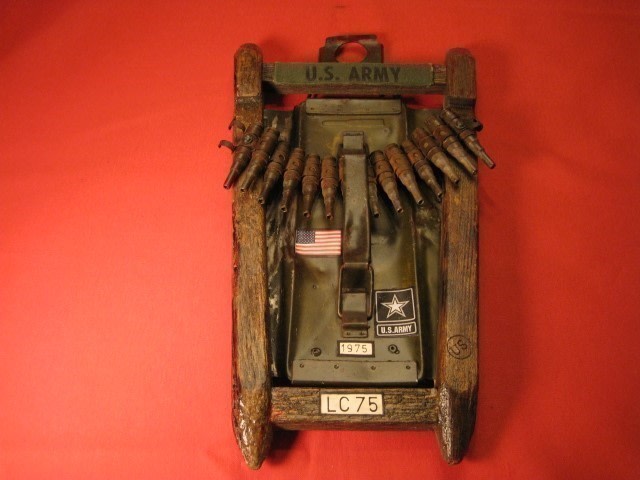 US Army 1975 7.62 Blank Linked Belt Display Ammo Made in the U.S.A.-img-1