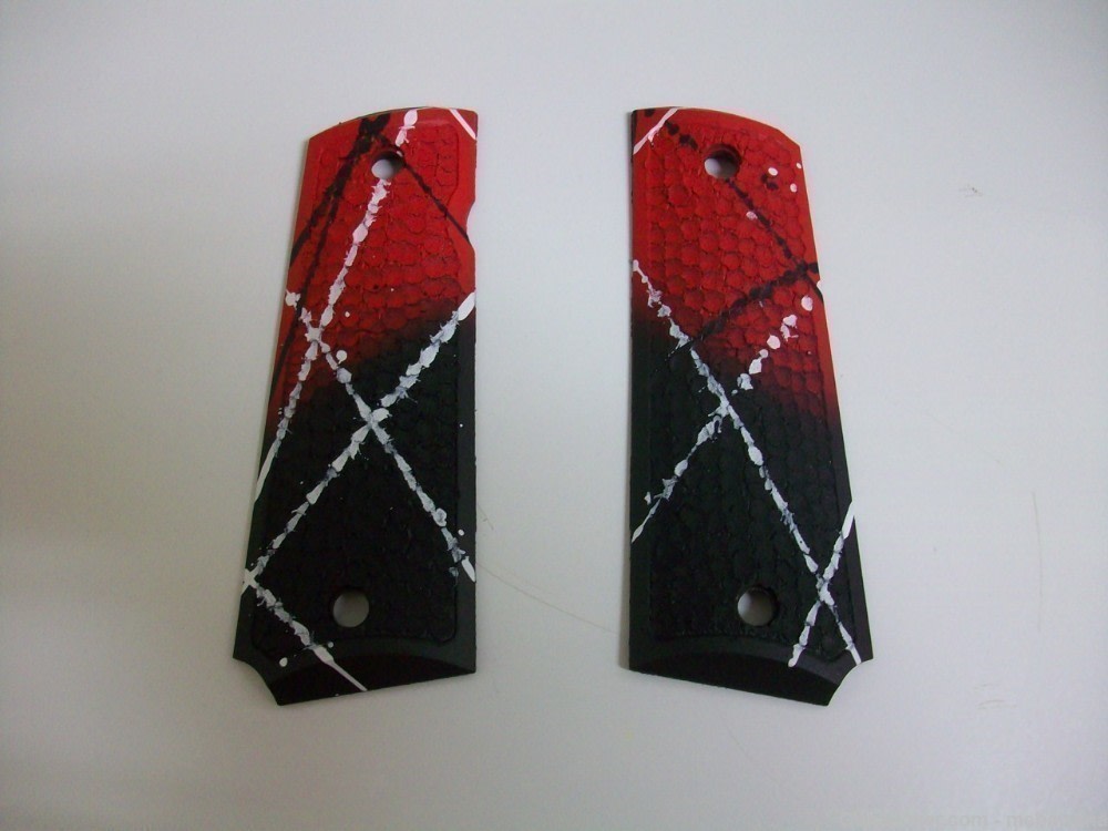WOW-1911 CUSTOM STIPPLED & PAINTED GRIPS-img-1
