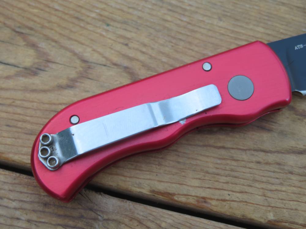 Pro-tech Protech USA Runt red anodized auto knife ATS-34 CA LEGAL-img-8