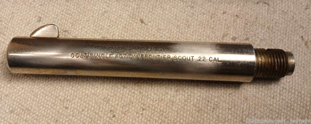 Colt Single Action Frontier Scout 22 cal Revolver 4 3/4" Barrel Nickel -img-1