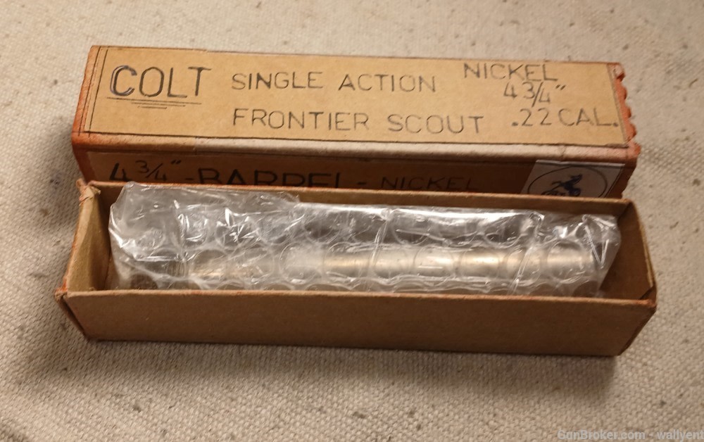Colt Single Action Frontier Scout 22 cal Revolver 4 3/4" Barrel Nickel -img-0