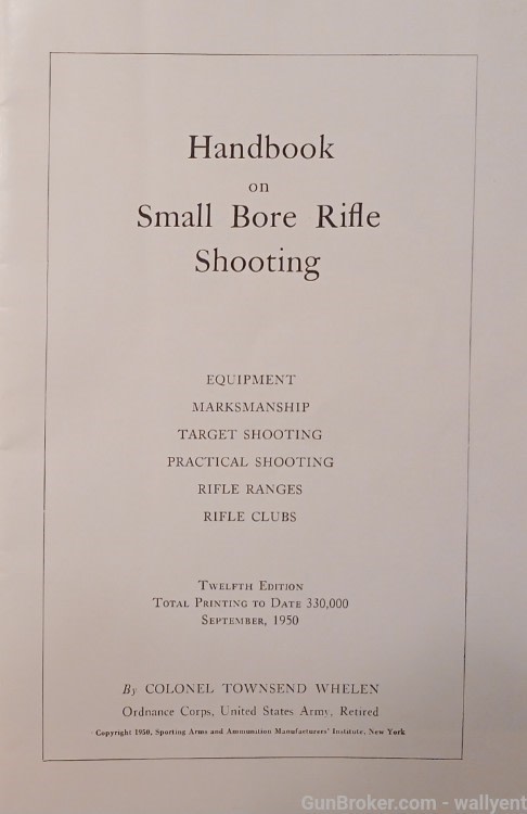 WCC Handbook on Small Bore rifle Shooting 1950 Western Cartridge 22Cal Win-img-3