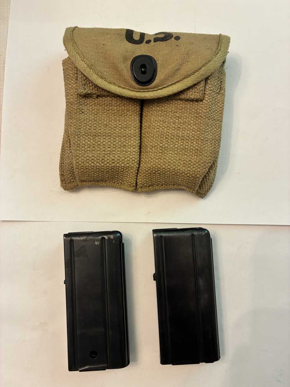 2x M1 Carbine Magazines and stock pouch-img-0