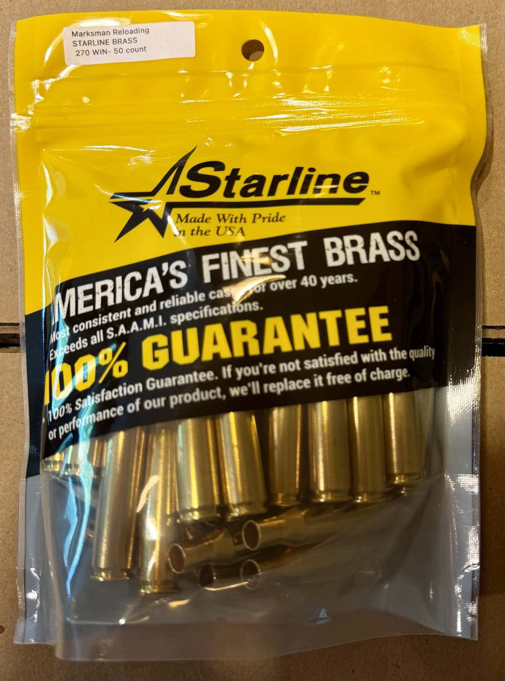 Starline 270 Winchester Brass, 270 Win Brass - 50 Count-img-0