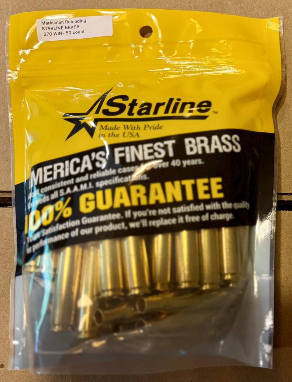 Starline 270 Winchester Brass, 270 Win Brass - 50 Count-img-1