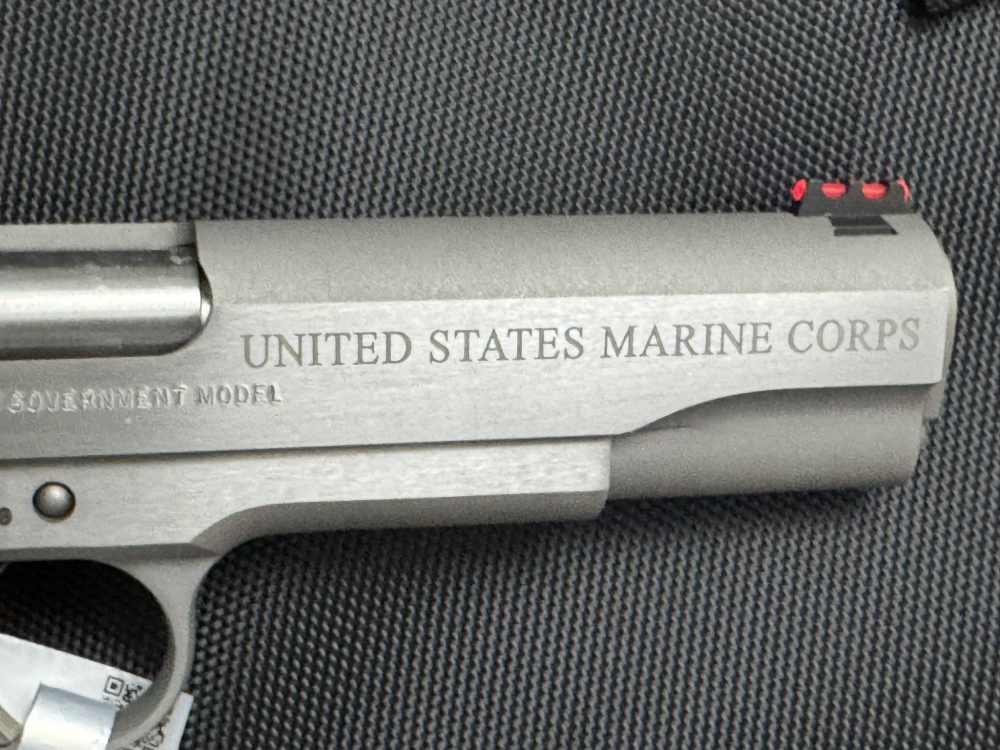 USMC Colt 1911 RARE Custom Gold Cup Stainless .45 Series 70, USMC Range Bag-img-2