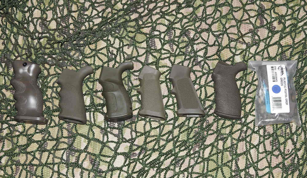 CAA AR-15 / M4 Finger Grooved Rear Grip w/ Storage OD Green-img-4