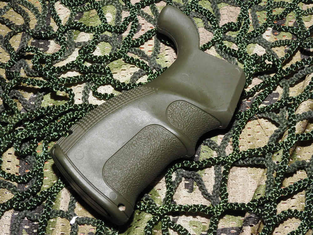 CAA AR-15 / M4 Finger Grooved Rear Grip w/ Storage OD Green-img-0
