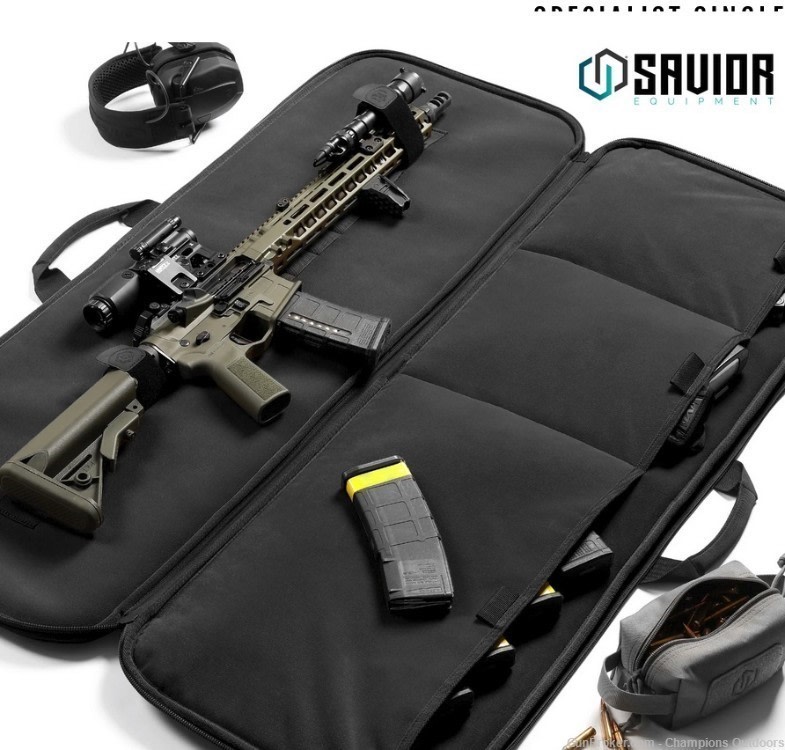 SAVIOR EQUIPMENT Specialist SINGLE Rifle Case - 46" - Black-img-1