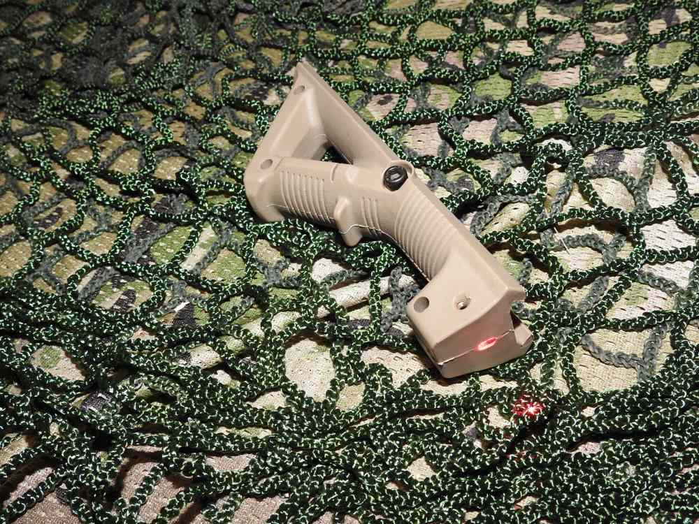 ANGLED FOREGRIP w/ Intergraded Red Laser Ideal For Airsoft Or Rimfire FDE -img-0