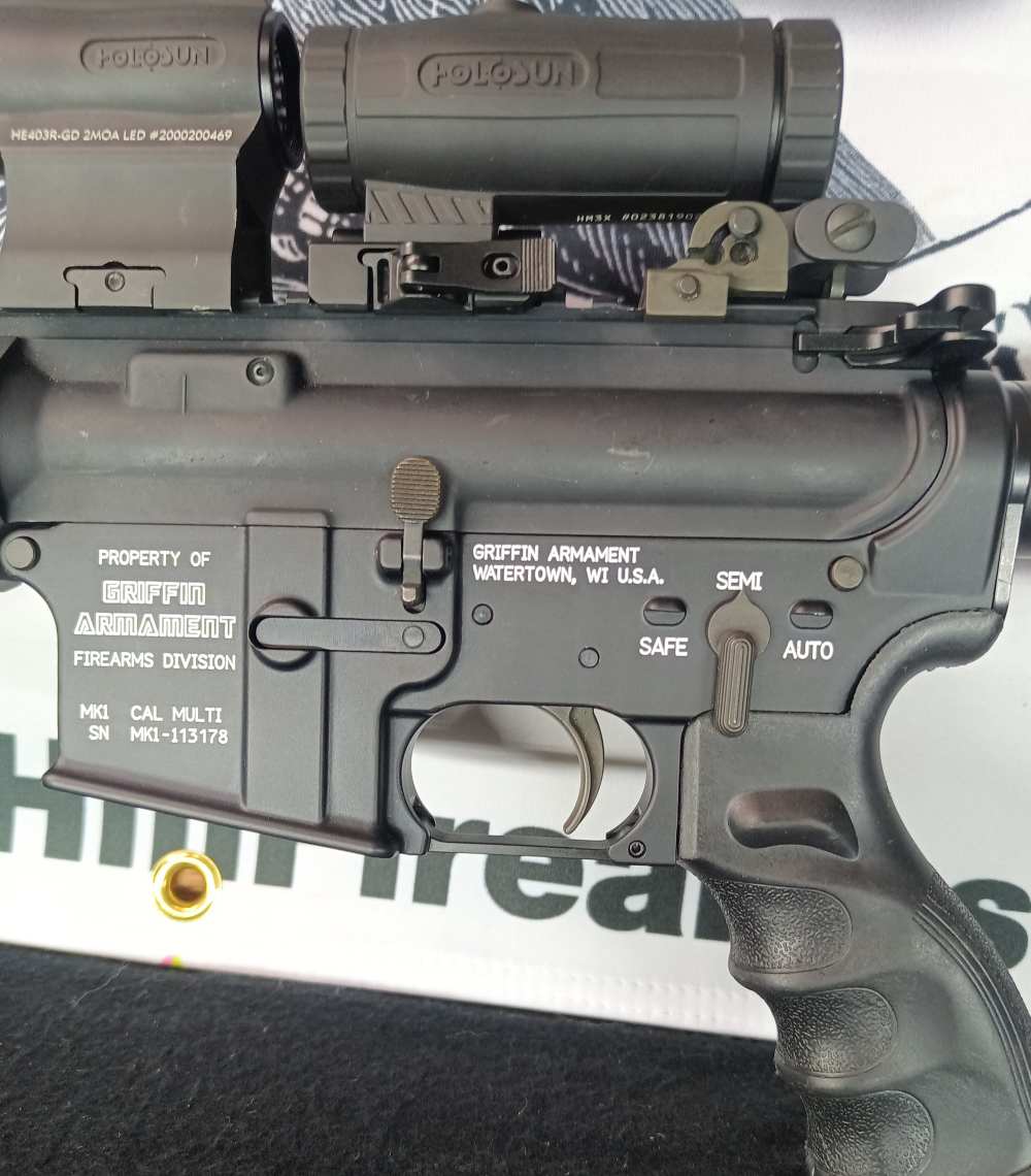 Griffin MK1, Colt 6940 mono 5.56 upper, holosun, 3x, peq15-img-2