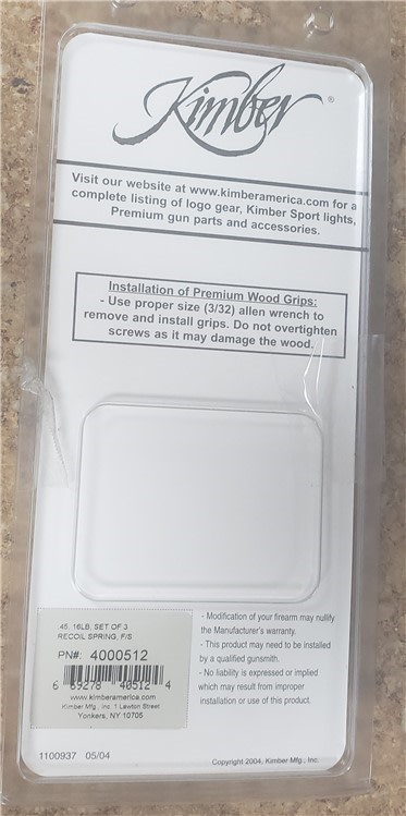 Kimber Recoil Spring Full Size .45 ACP 16LB. SET 4000512-img-1