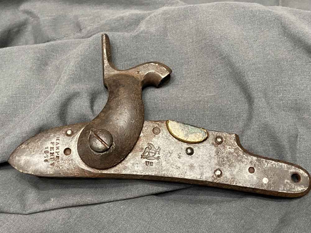 RARE Civil War Era US M1816 US Harpers Ferry Conversion Musket Lock 1836-img-0