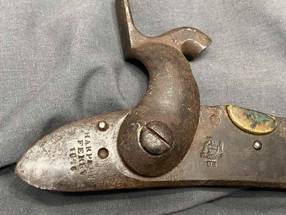 RARE Civil War Era US M1816 US Harpers Ferry Conversion Musket Lock 1836-img-2