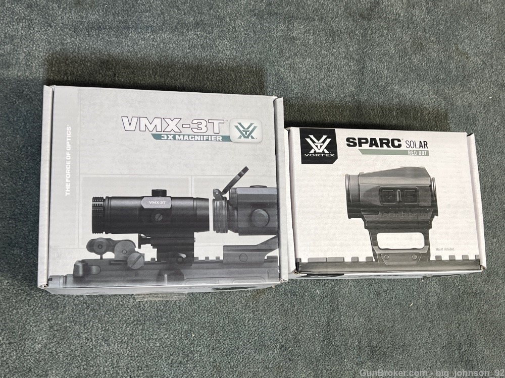 NEW Vortex SPARC Solar Red Dot Sight & VMX-3T Magnifier 3x 1/3 Low Co-Wit-img-0