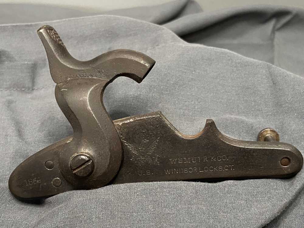 Original Civil War 1864 US Springfield William MUIR Musket Lockplate-img-0