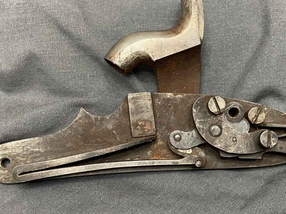 VERY RARE! Civil War US Contract AMOSKEAG Mfg M1861 Springfield Lockplate -img-4