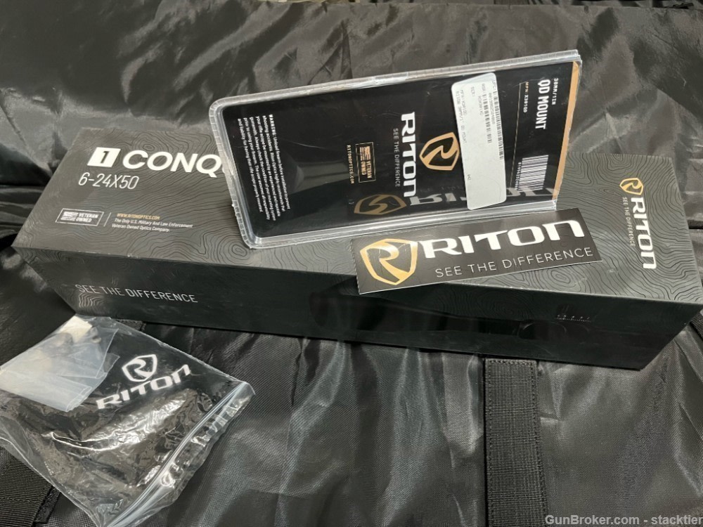 Riton Optics CONQUER Rifle Scope 6-24X50mm FFP & QD Mount Bundle-img-4