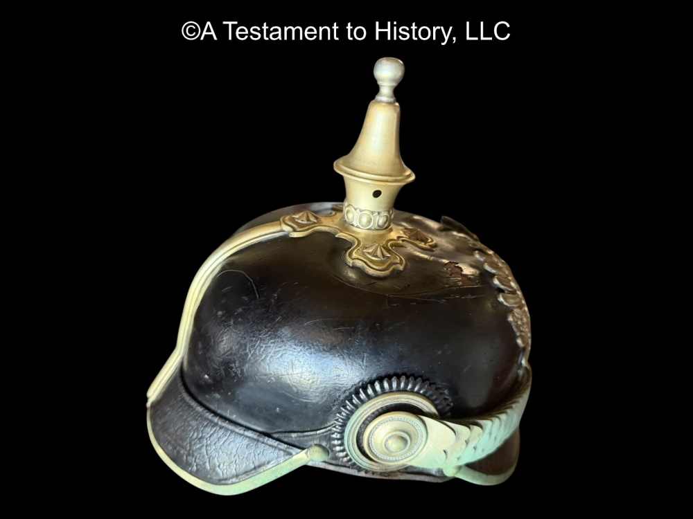 WWI GERMAN- BORDER LAND CUSTOMS OFFICERS PICKELHAUBE HELMET- WW1 ORIGINAL-img-9