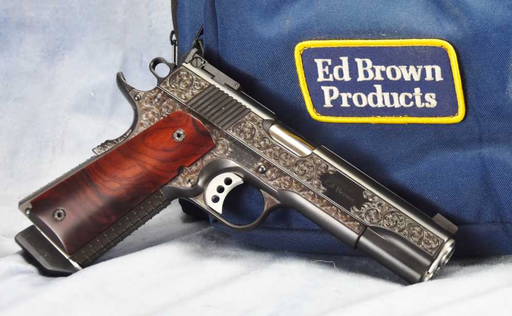 Ed Brown RARER BLUED Signature Edition FactoENGRAVED 1911 .45 5" Government-img-42