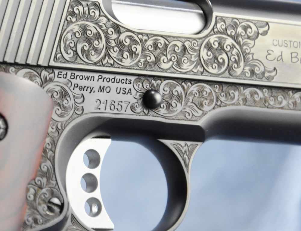 Ed Brown RARER BLUED Signature Edition FactoENGRAVED 1911 .45 5" Government-img-13