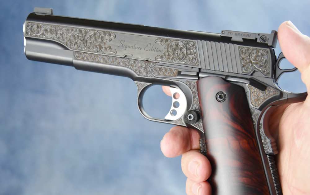 Ed Brown RARER BLUED Signature Edition FactoENGRAVED 1911 .45 5" Government-img-30