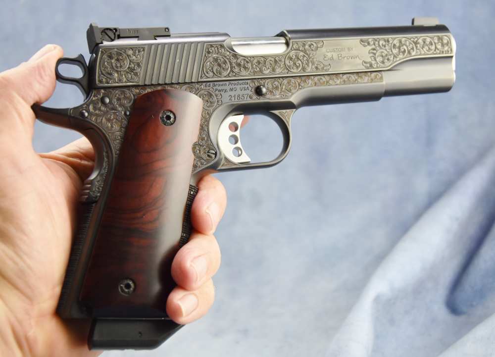 Ed Brown RARER BLUED Signature Edition FactoENGRAVED 1911 .45 5" Government-img-27