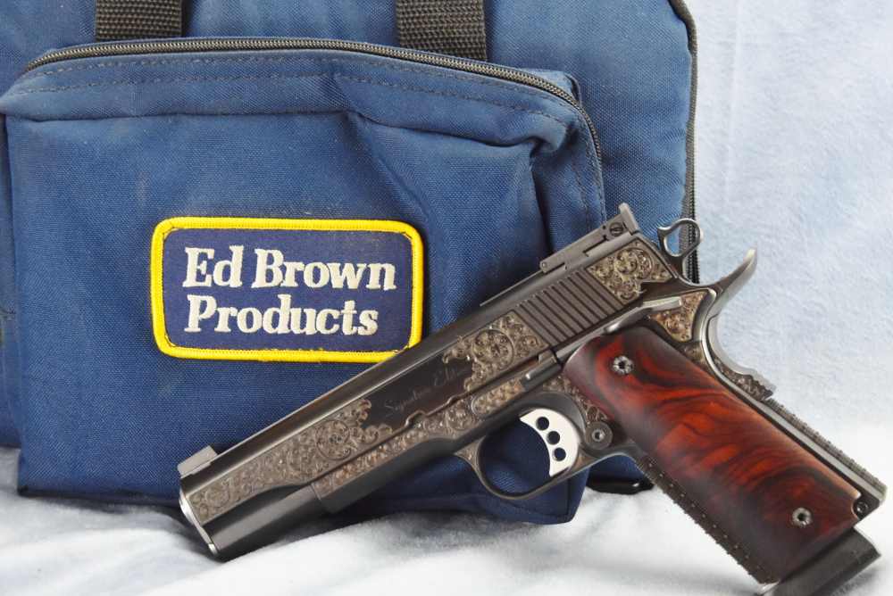 Ed Brown RARER BLUED Signature Edition FactoENGRAVED 1911 .45 5" Government-img-45